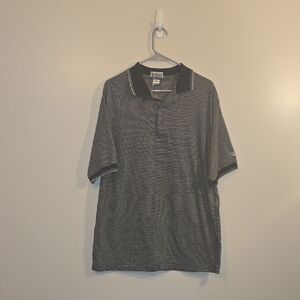 Men's Polo Shirt in Black and Gray Made In Usa Vintage LOT M